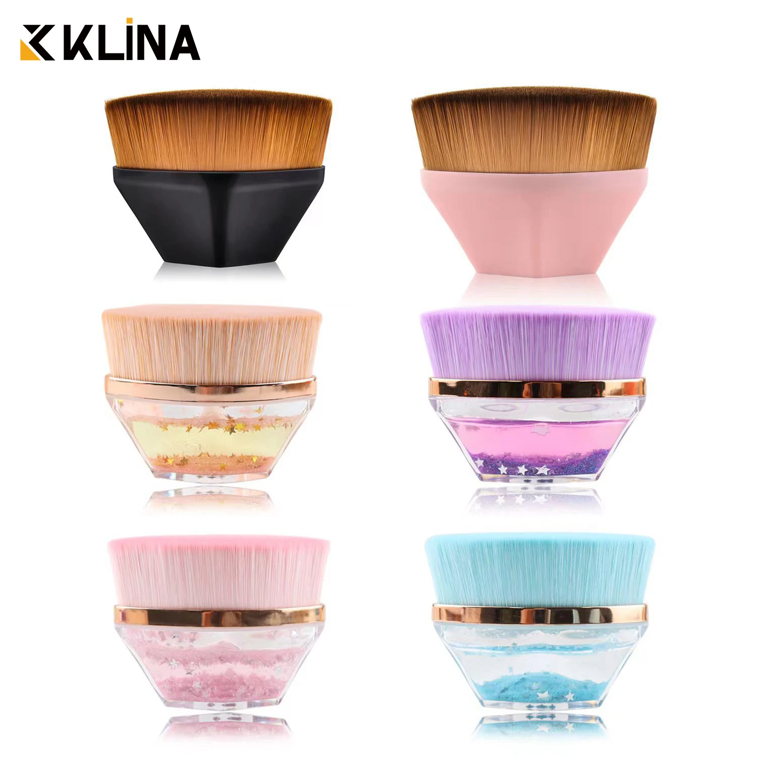 KLINA Makeup Brushes Foundation Powder Blusher Shadow Contour Make-up Primer Density Bristle Cosmetic Universal Make Up Tool