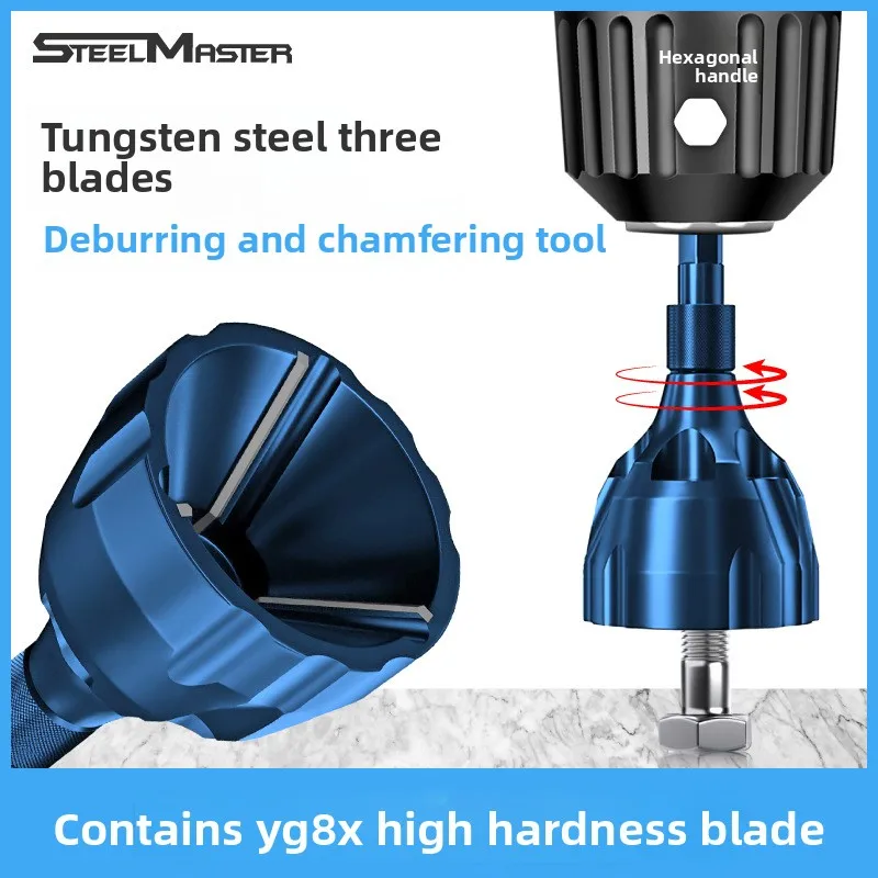 

45 Degree External Chamfering Knife For Electric Drill Remove Burr Sharpener Bevel Knife Thread Bolt