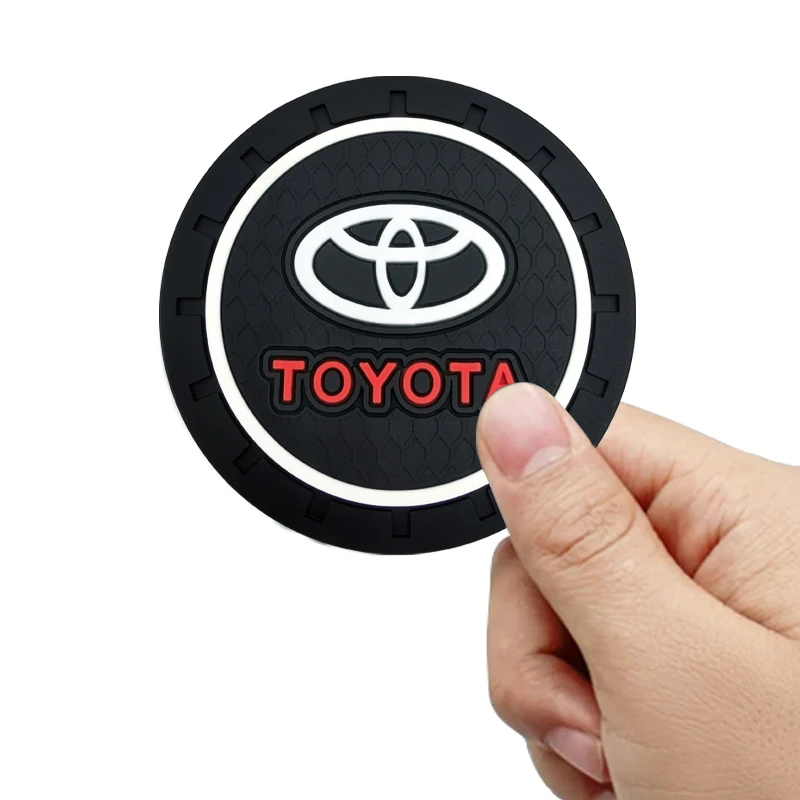 Car Anti Slip Coaster Anti-noise Water Cup Pad Cushion Car Accessories For Toyota Corolla Prius Yaris Hilux CHR Camry Auris Vios