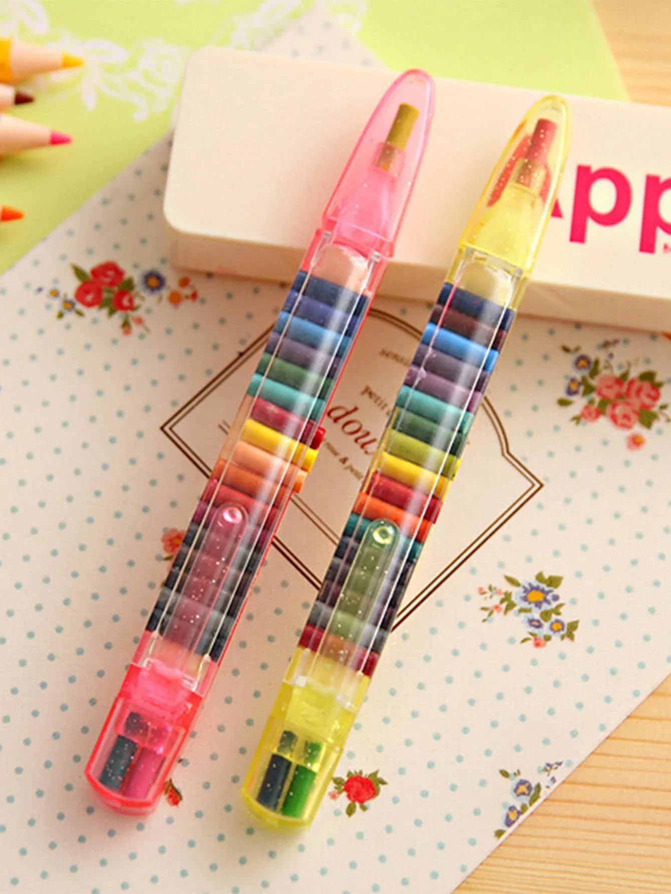 1pc 20 Color Interchangeable Core Oil Painting Crayon Best Colored Crayon Student's Washable Paintbrush Fancy Graffiti Painting