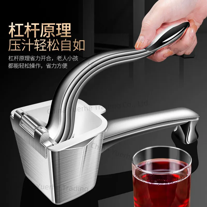 

304 Stainless Steel Manual Juicer Household Multifunctional Fruit Juicer Removable Lemon Juice Press Artifact