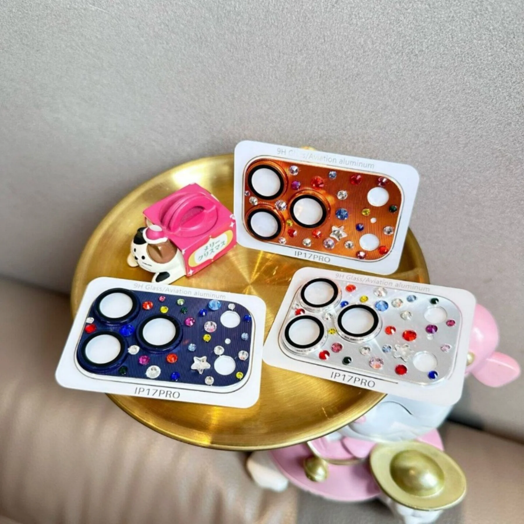 

Creative 3D Colorful Star Rhinestones Decoration Camera Lens Protector For IPhone 17 Pro Max 17 Pro Protective Glass Lens