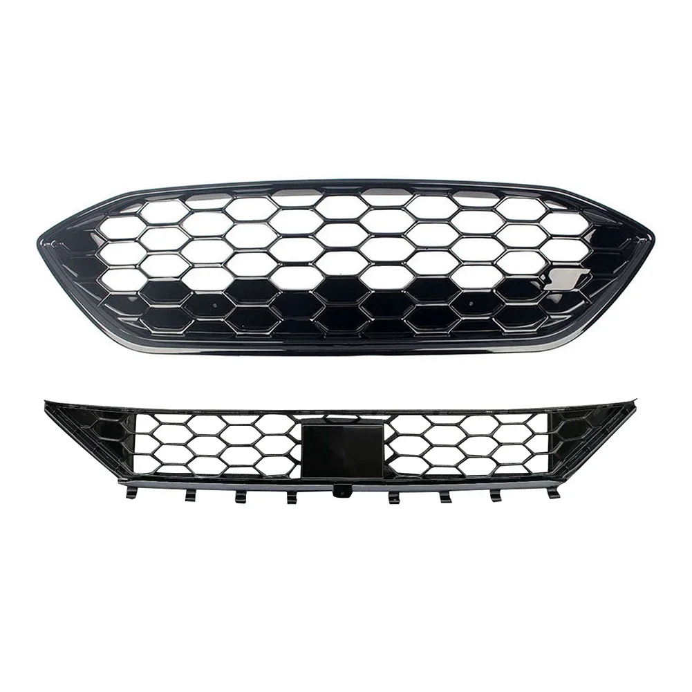 Radiator Front Racing Billet Upper&Lower Bumper Grille Facelift Grills For Ford Focus ST ST-Line MK4 2019-2022