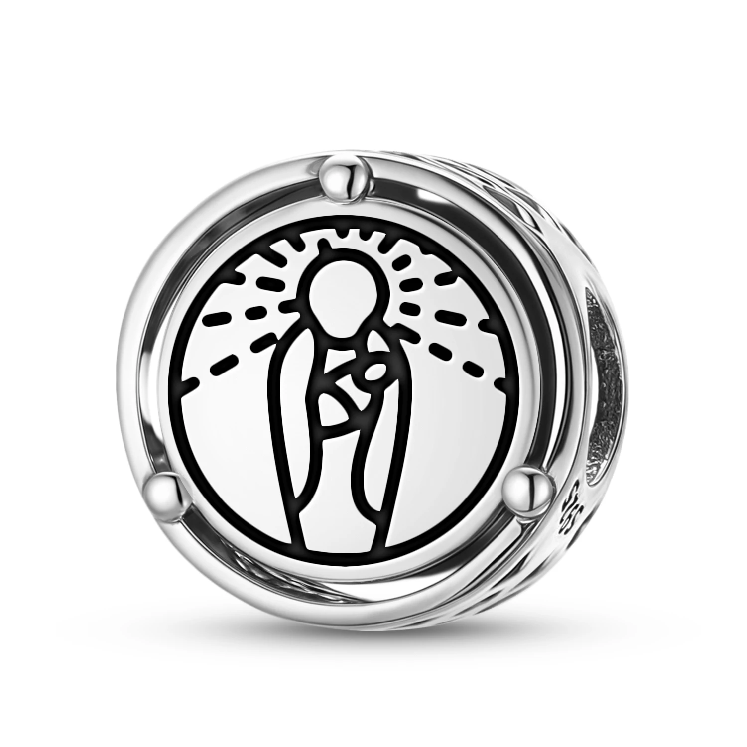 

925 Sterling Silver Anthroposophy Virgo Seal Charm Fit Original Bracelet Diy Jewelry Accessories Family Bead