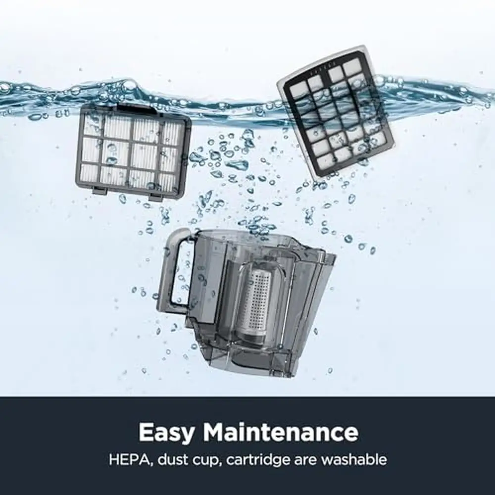 Powerful 1000W Canister Vacuum Cleaner HEPA Filter Bagless with Retractable Cord and 4 Cleaning Tools Blue Home Pet Friendly