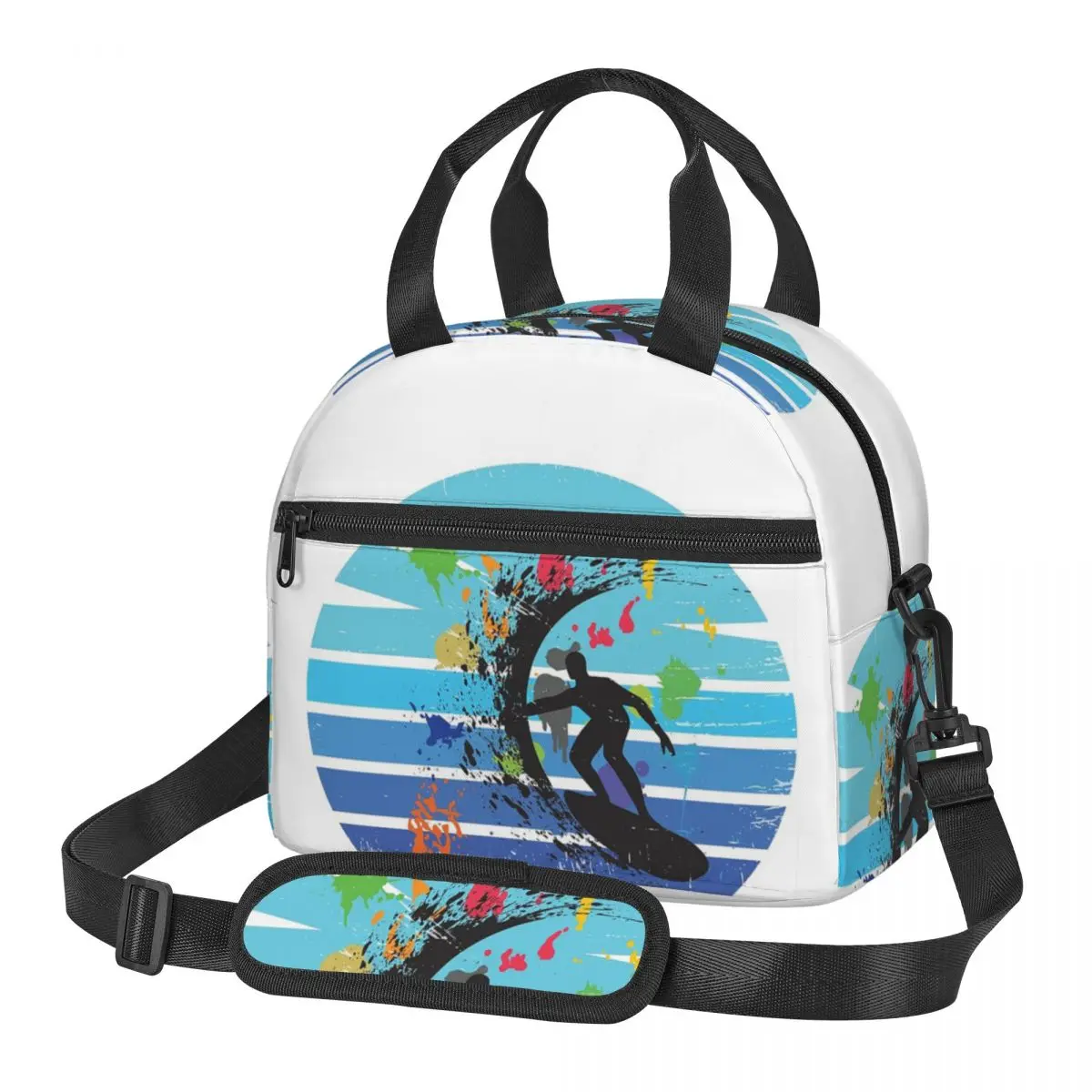 Mr Zogs Surfing Sex Wax Lunch Bags Insulated Bento Box Portable Lunch Tote Picnic Bags Cooler Bag for Woman School