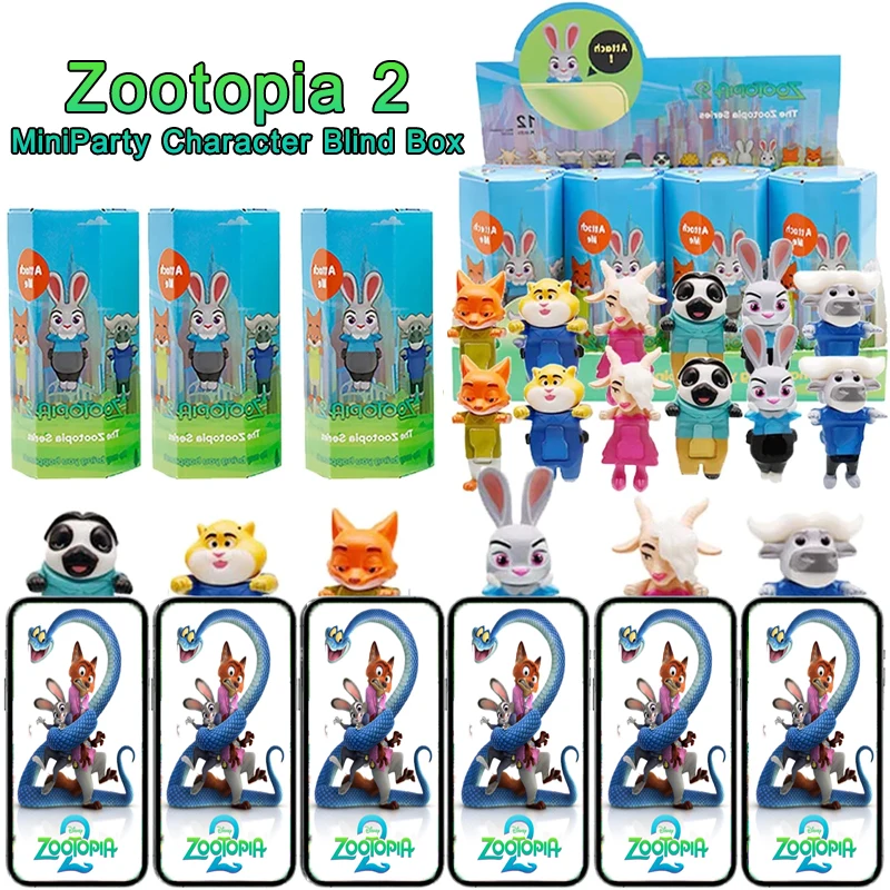 جديد مجنون Zootopia 2 صندوق أعمى حفلة صغيرة أنيمي شخصية الديكور الهاتف المحمول الأطفال هدية عيد ميلاد هدية الكريسماس #1