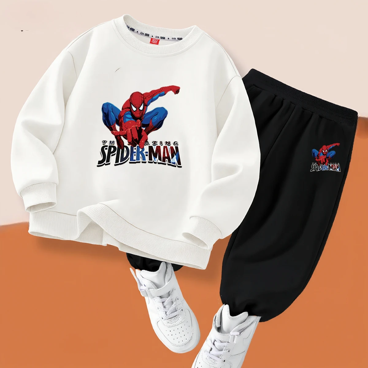 الأولاد الرياضة السترة والسراويل قطعتين مجموعة سبايدرمان الأطفال ربيع جديد Sweatsuit الاطفال ملابس عادية تنفس #3