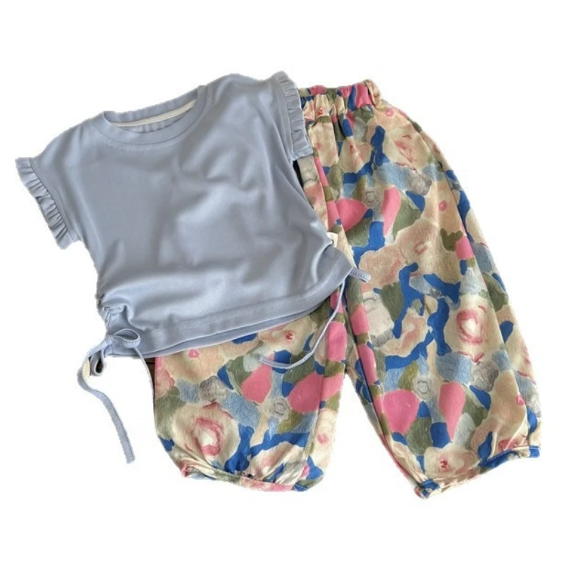 

New Summer Baby Girls Clothes Suit Children Fashion Short Sleeved T-Shirt Pants 2Pcs/Sets Infant Casual Costume Kids Tracksuits