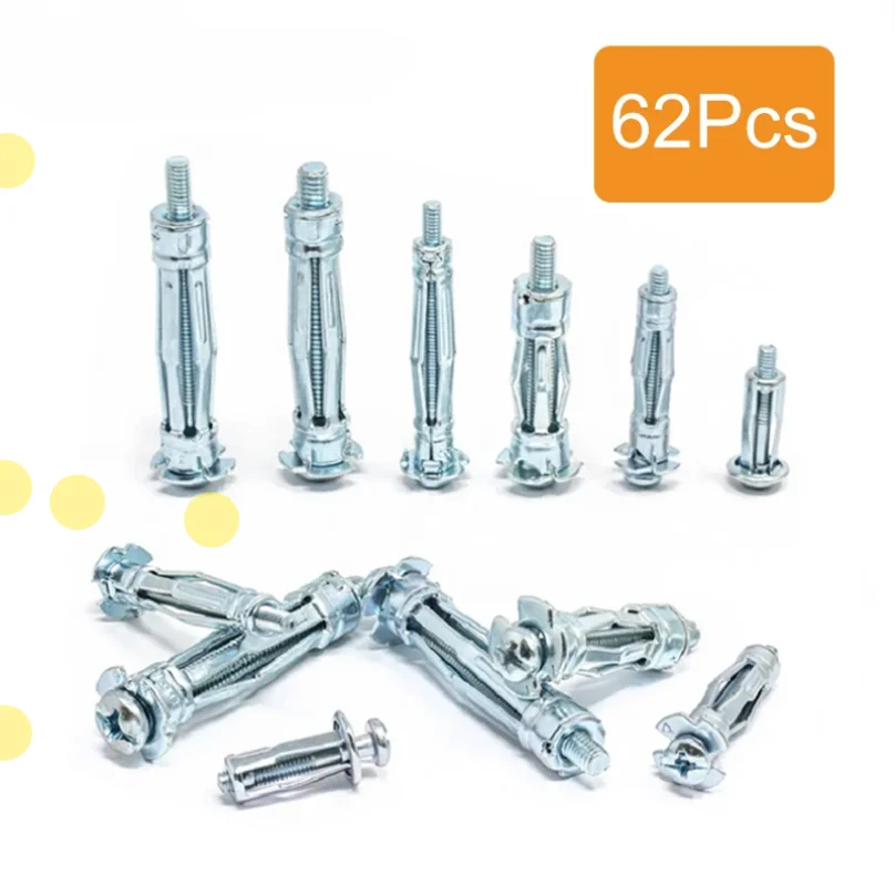 Heavy Expansion Bolt Set Practical Drywall Anchor with Screws Self Drilling Wall Home Pierced for Gypsum Board Fiberboard