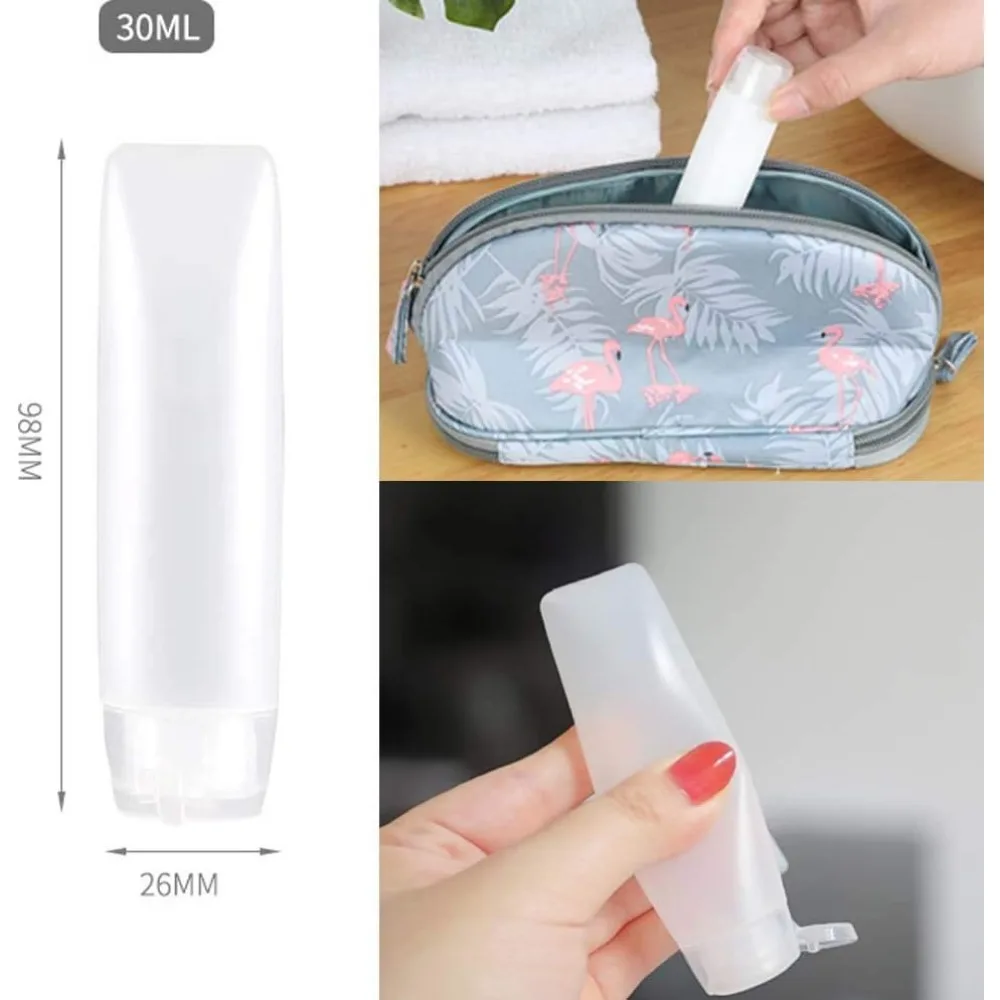 30 Stück 30ML Leere Reisegröße Plastik-Quetschtuben Nachfüllbare Kosmetikbehälter für Shampoo, Conditioner, Lotion, Toilettenartikel – Detail 3