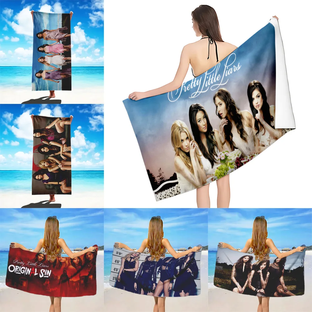 

Pretty Little Liars Beach Towel Microfiber Sand Free Quick Dry Soft Sandproof Pool Towels Gift for Women Travel Shower Camping