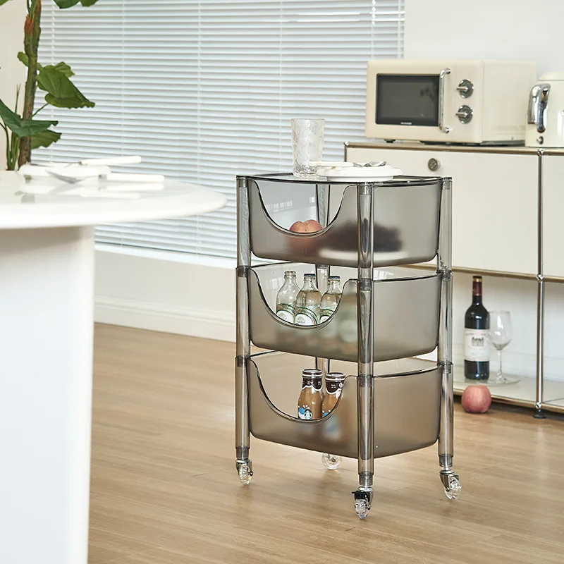 Nordic acrylic household rack transparent multi-layer combination storage locker