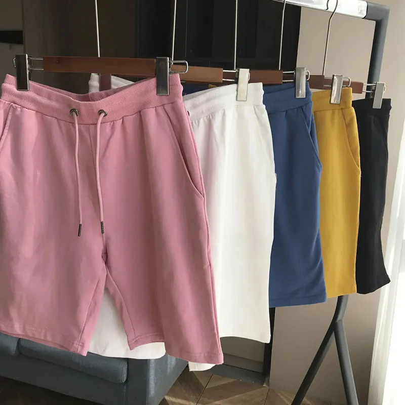 100% Cotton Casual Jogging Shorts Women Summer High Waist Loose Wide Leg Shorts Bf Baggy All-Match Simple Beach Shorts New