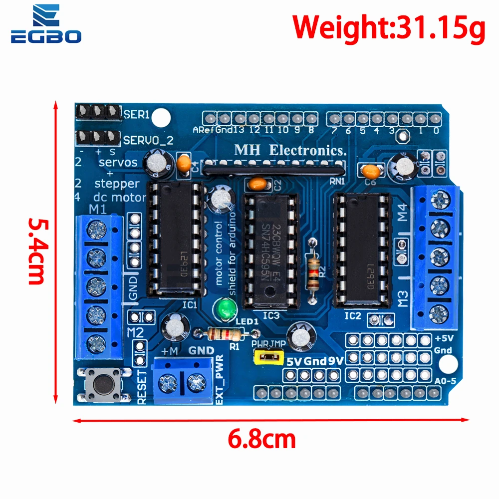 1PCS EGBO L293D motor control shield motor drive expansion board FOR Arduino motor shield