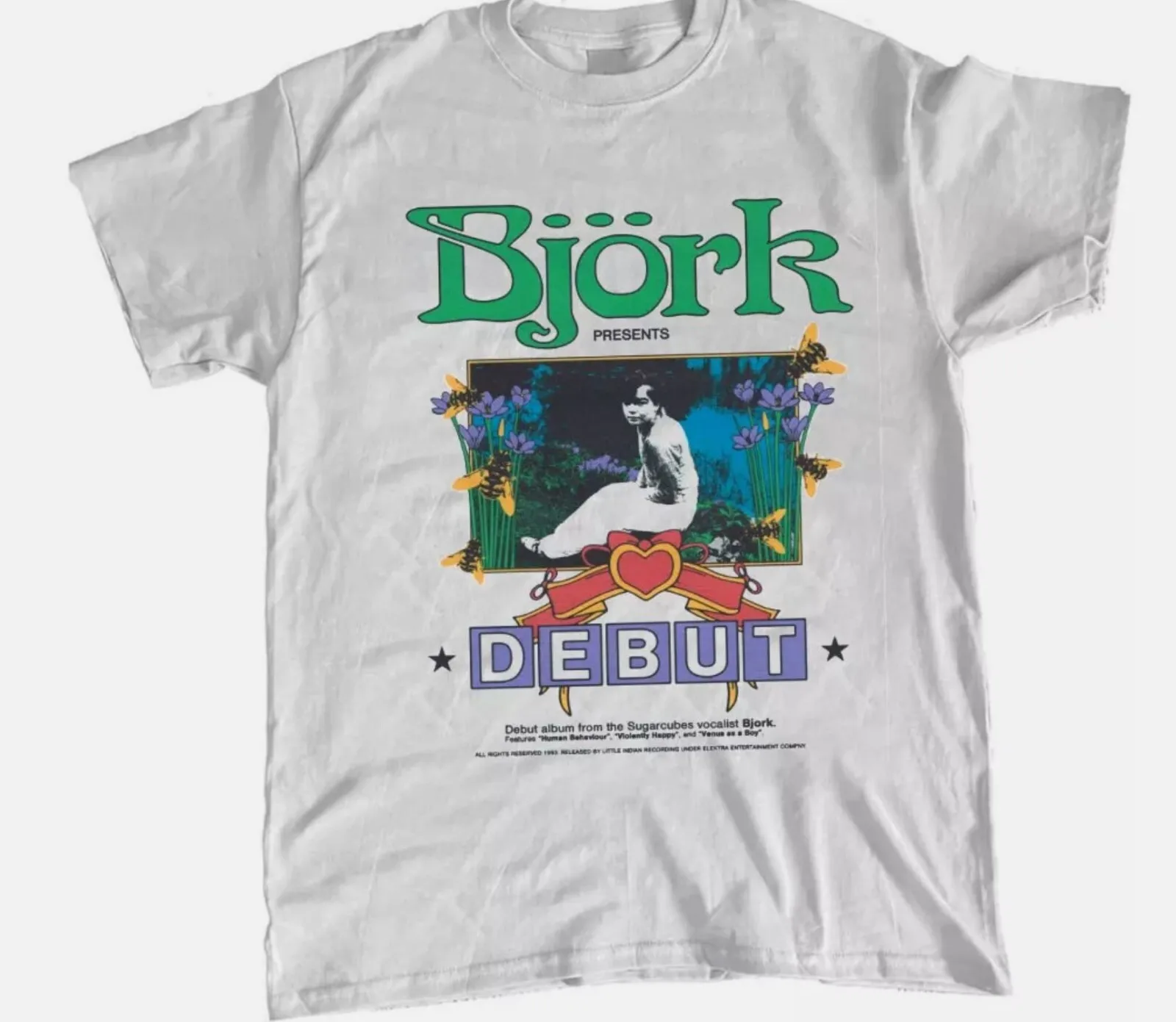 Bjork Shirt, Bjork Debut White T-shirt Unisex S-5XL Gift For Fan