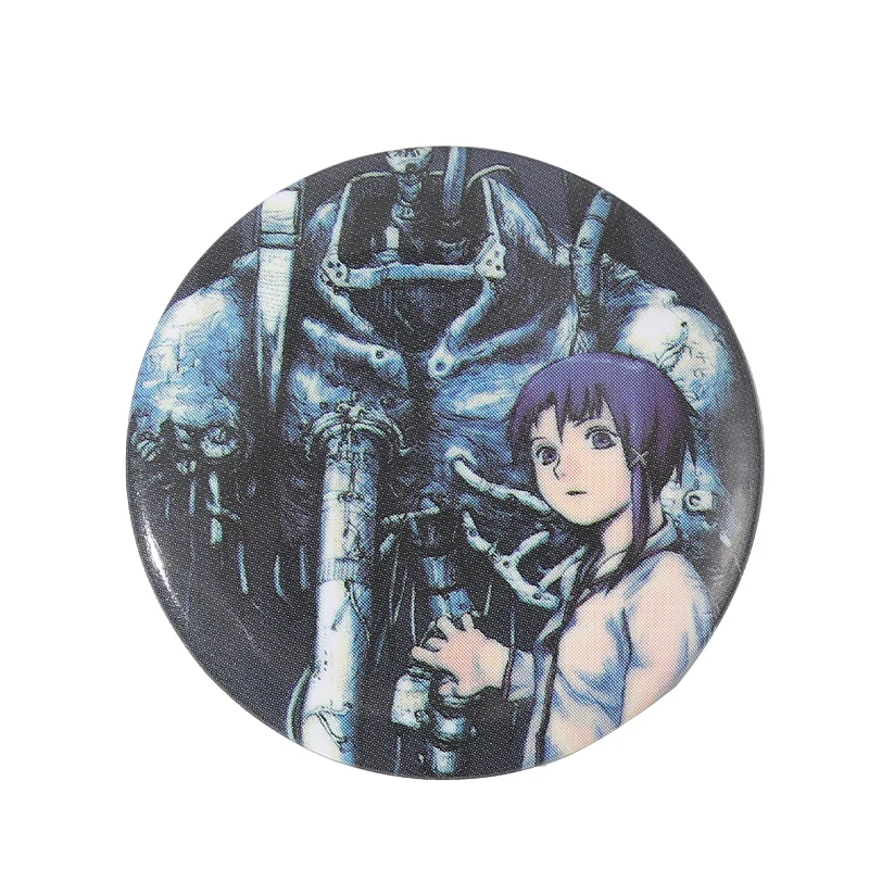 Serial Experiments Lain นุ่มปุ่ม Pin เครื่องประดับเข็มกลัดน่ารักตลกหมวกโลหะ Creative Creative ของขวัญ Lapel Lencana Pin