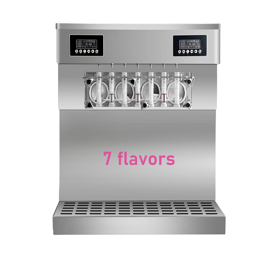 7 flavors high quality table top ice cream machine soft /soft serve ice cream machine/acai ice cream machine