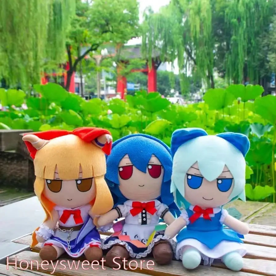 20cm Anime TouHou Project FUMO Cute Ibuki Suika Figure Doll Plush Stuffed Sitting Dolls Toy Cosplay Kawaii Girl Xmas Gifts