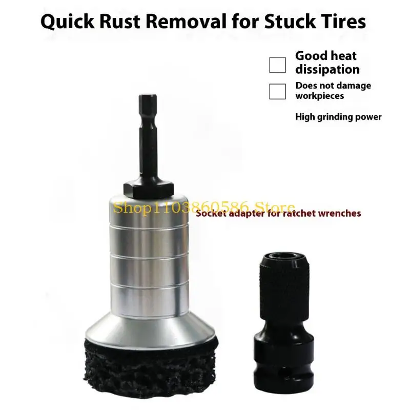 242A Professional Long Lasting Brake Disc Wheel Hub Cleaning Grinding Head Rust Removal Tool With Aluminum Alloy Construction