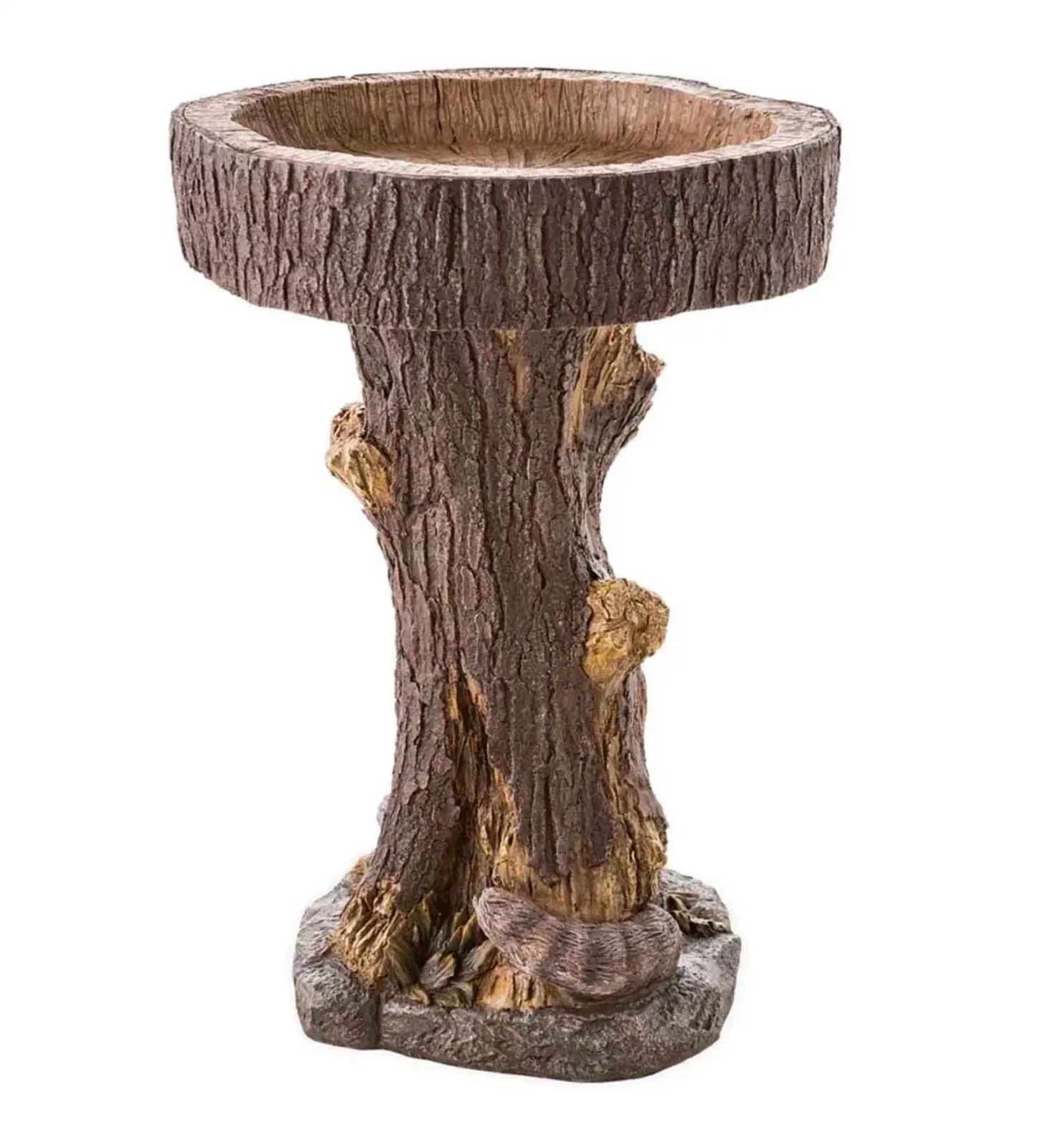 Hot Sale Free Shiping Resin Raccoon Birdbath Polyresin Antique Garden Bird Bath For Home Garden Yard Garden Outdoor Decoration