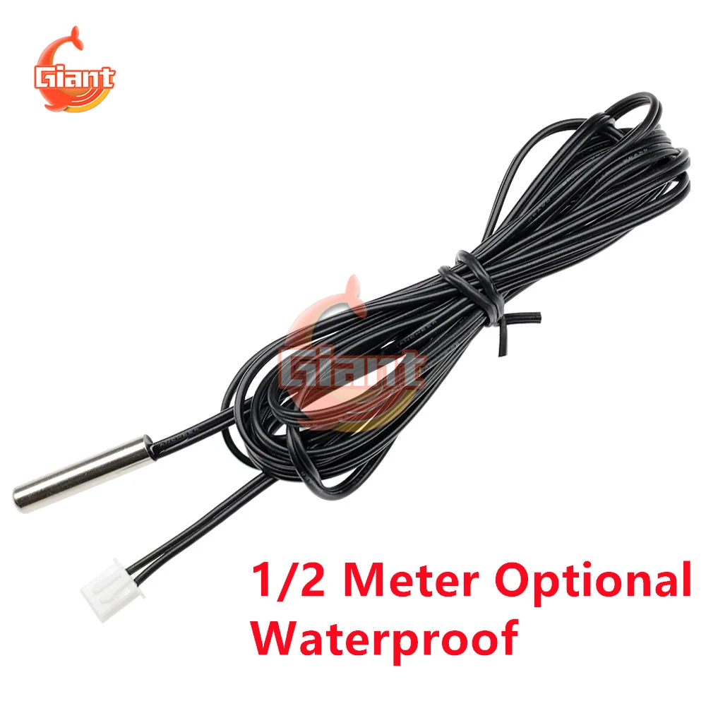 100/200cm 2 Meter Waterproof NTC 10K 1% 3950 2m Thermistor Accuracy Temperature Sensor Wire Cable Probe For Arduino W1209 W1401