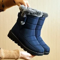 Waterproof Winter Boots for Women 2025 New Faux Fur Long Plush Snow Boots Woman Platform Shoes Warm Cotton Couples Ankle Boots - Image 2