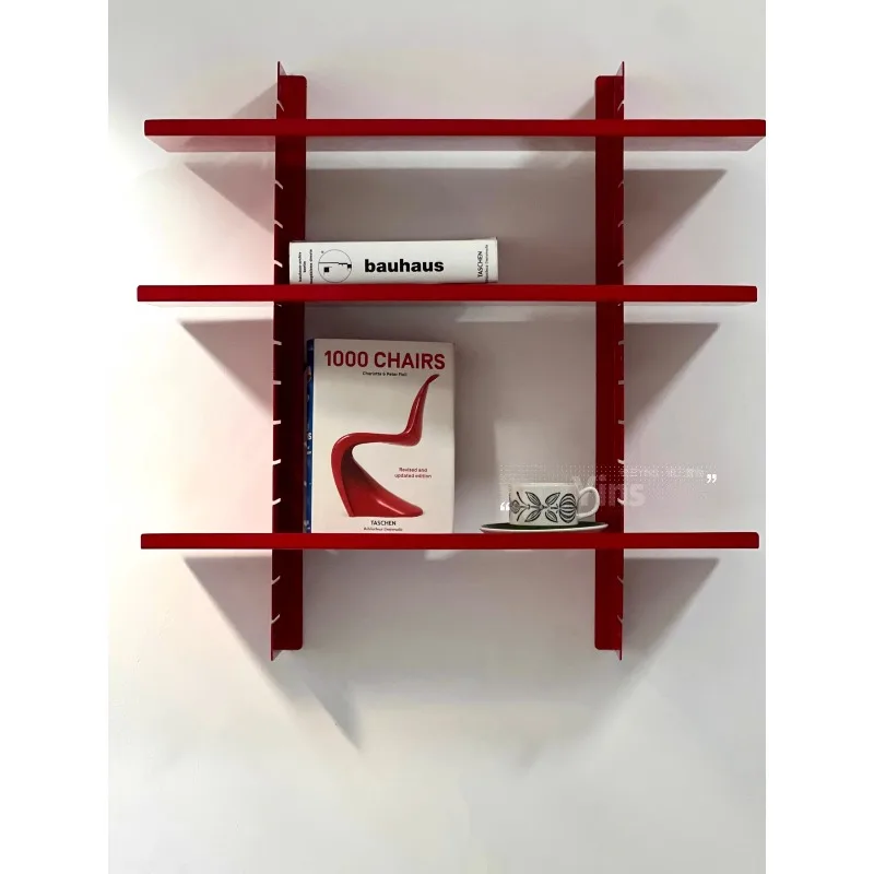 Picture 5: Creative Iron Wall Storage Shelf Bedroom Book Organizer Multifunctional Dopamine Decorative Rack for Toys Collection Home Decor