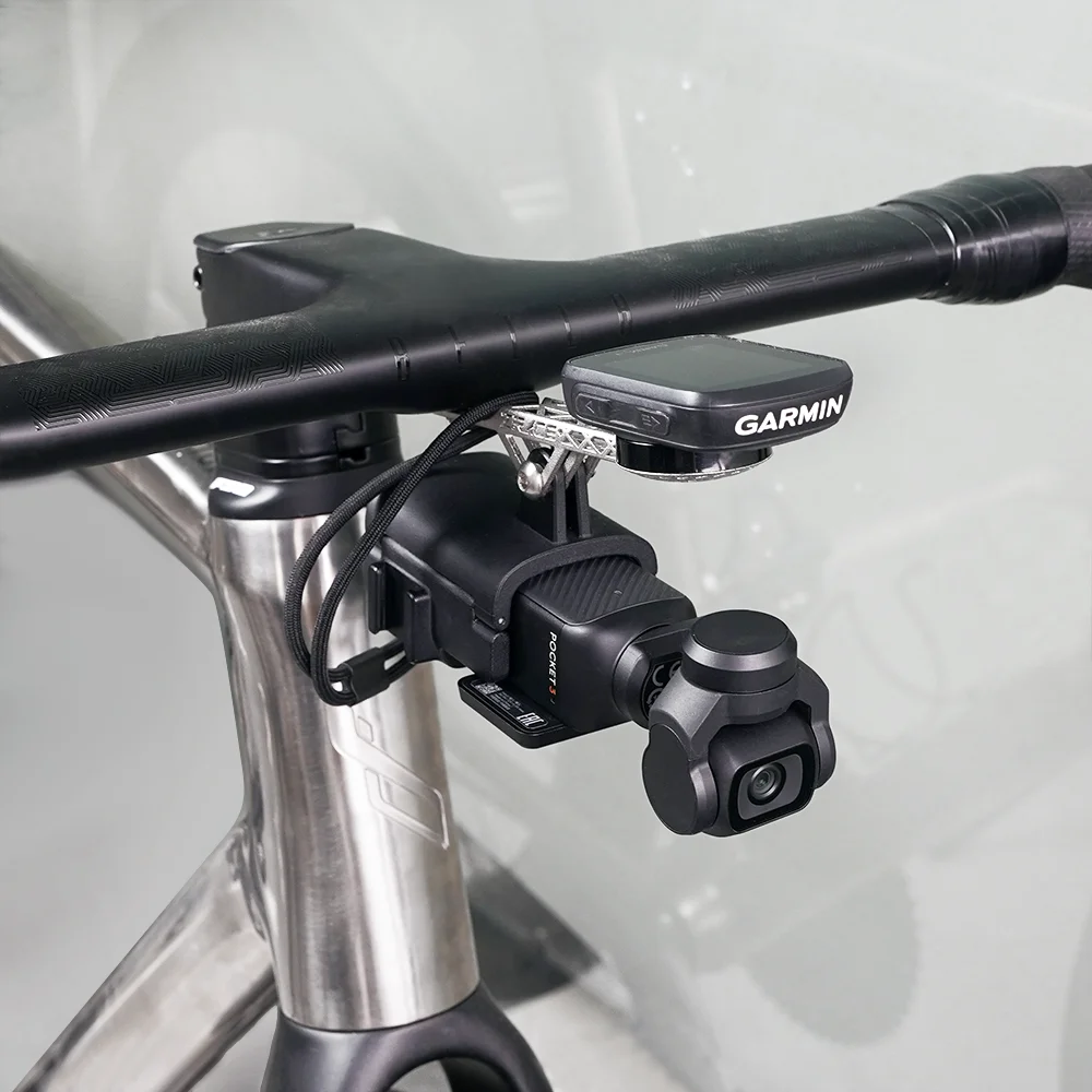 ZRACE 3D Printed Titanium Bike Computer Front Mount for Integrated Handlebars, IGPSPORT Garmin Bryton Wahoo view 4