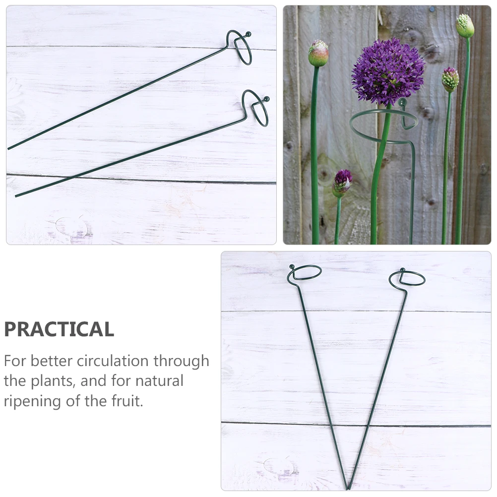 

5pcs Metal Flower Pot Holder Durable Iron Plant Stands Balcony Rack Climbing Support Gardening Potted Flowers Stand Modern Green