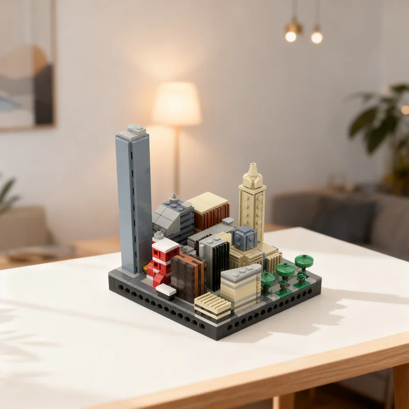 559pcs MOC Manhattan Project Bloc 2 Flatiron City Model Building Blocks Construction Toys Christmas Gifts Idea Assemble DIY