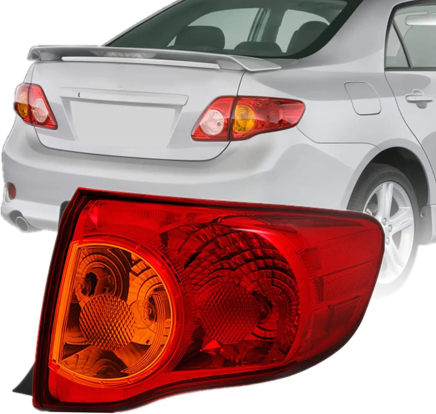 

Замена внешнего правого заднего фонаря в сборе для Corolla OE-Style 2009-2010, задний фонарь, задний стоп-сигнал со стороны пассажира