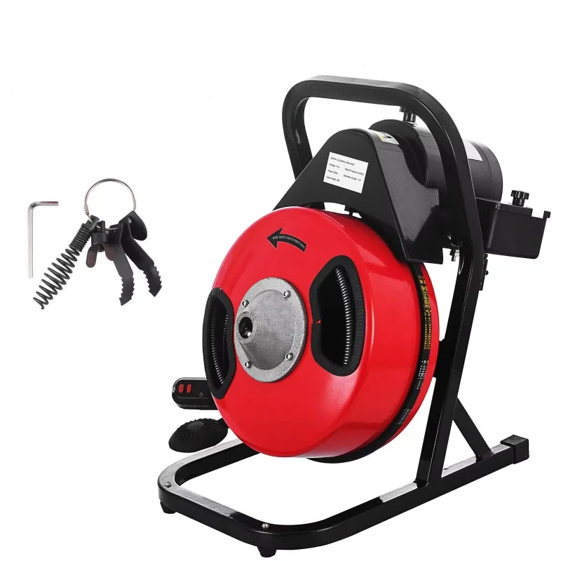 

D-50F Портативная электрическая машина для очистки дренажных труб Промышленный профессиональный сантехнический санитарный очиститель с дноуглубительной длиной 15 м