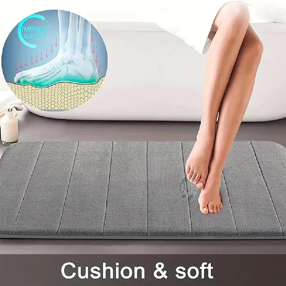 3 Pcs/Set Bathroom Rugs Mat Bathroom Home Decoration 19x46inch Extra Soft Absorbent Non-Slip Bath Mats Shower Floor Carpet