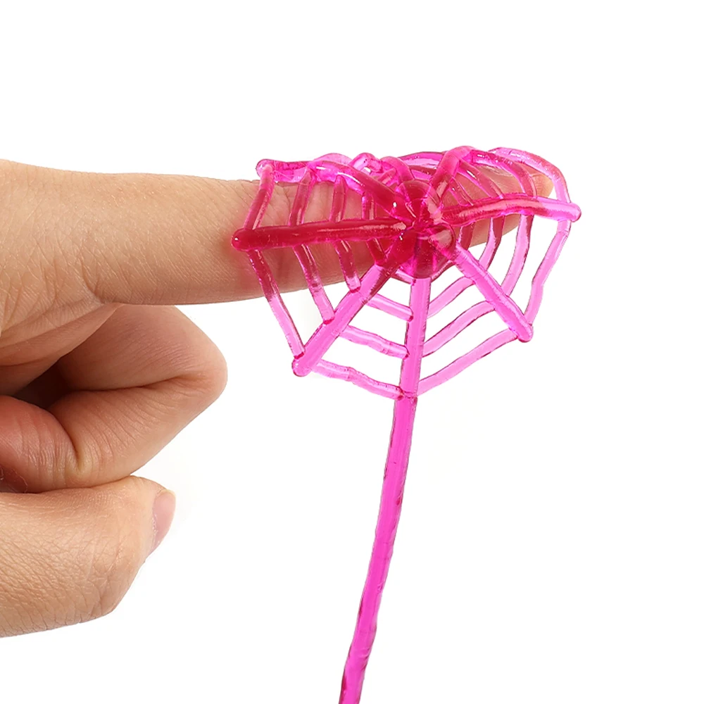 Sticky Spider Web Escalada Brinquedos para Crianças, Elasticamente Stretchable, Tricky Novidade Gag Toys, Fun Birthday Party Gift, 1-10 Pcs