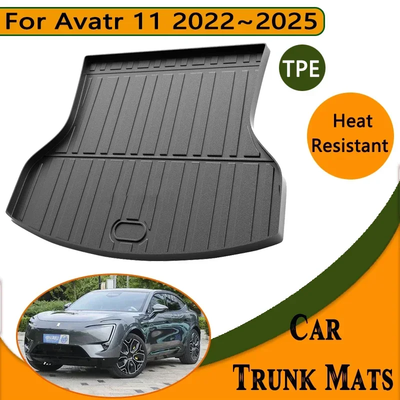 

For Avatr 11 2023 Accesories E11 2022 2024 2025 Car Trunk Floor Mat Waterproof Anti-dirty Liner Tray Upholstered TPE Storage Pad