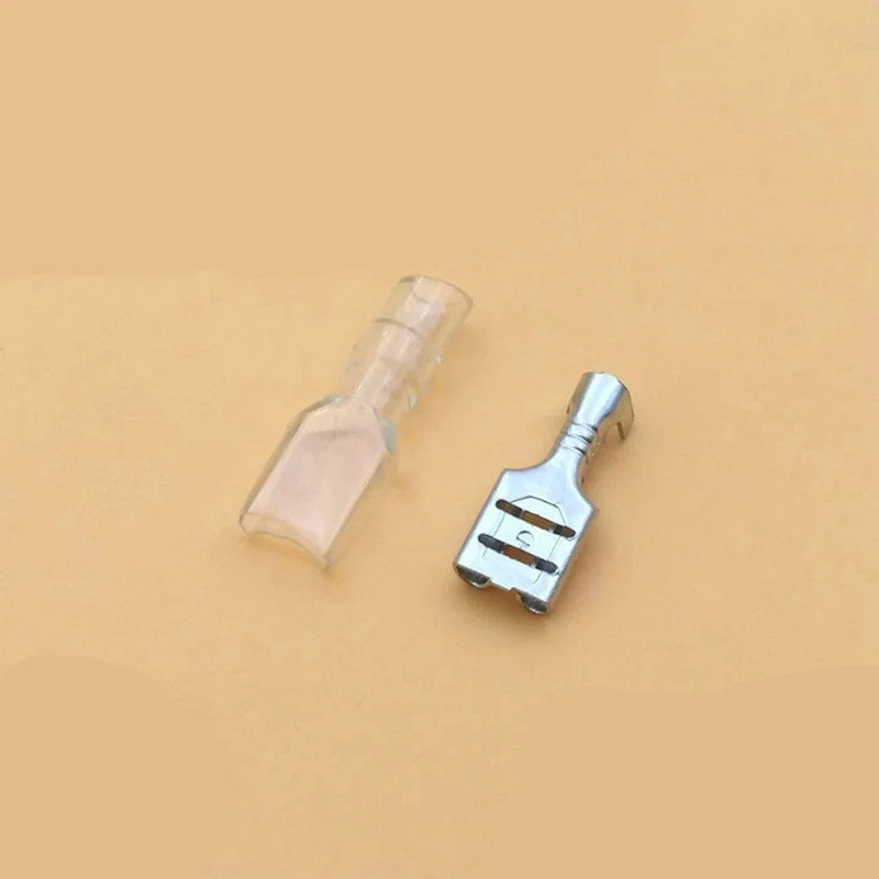 100Sets(200pcs) Female Spade Connector 2.8 /4.8 /6.3 Crimp Terminal with Insulating Sleeves For Terminals