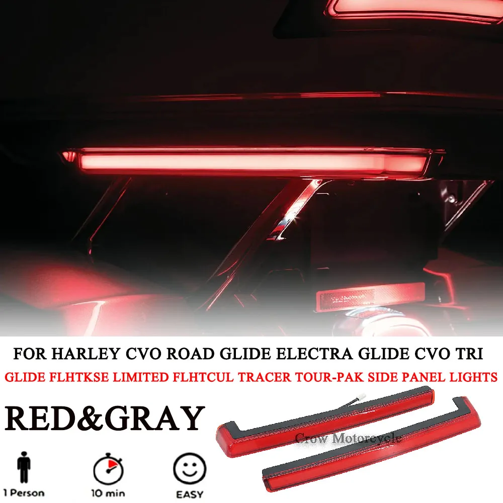 

Мотоцикл подходит для Harley CVO Road Glide Electra Glide CVO Tri Glide FLHTKSE Limited FLHTCUL TRACER TOUR-PAK SIDE Panel LIGHTS