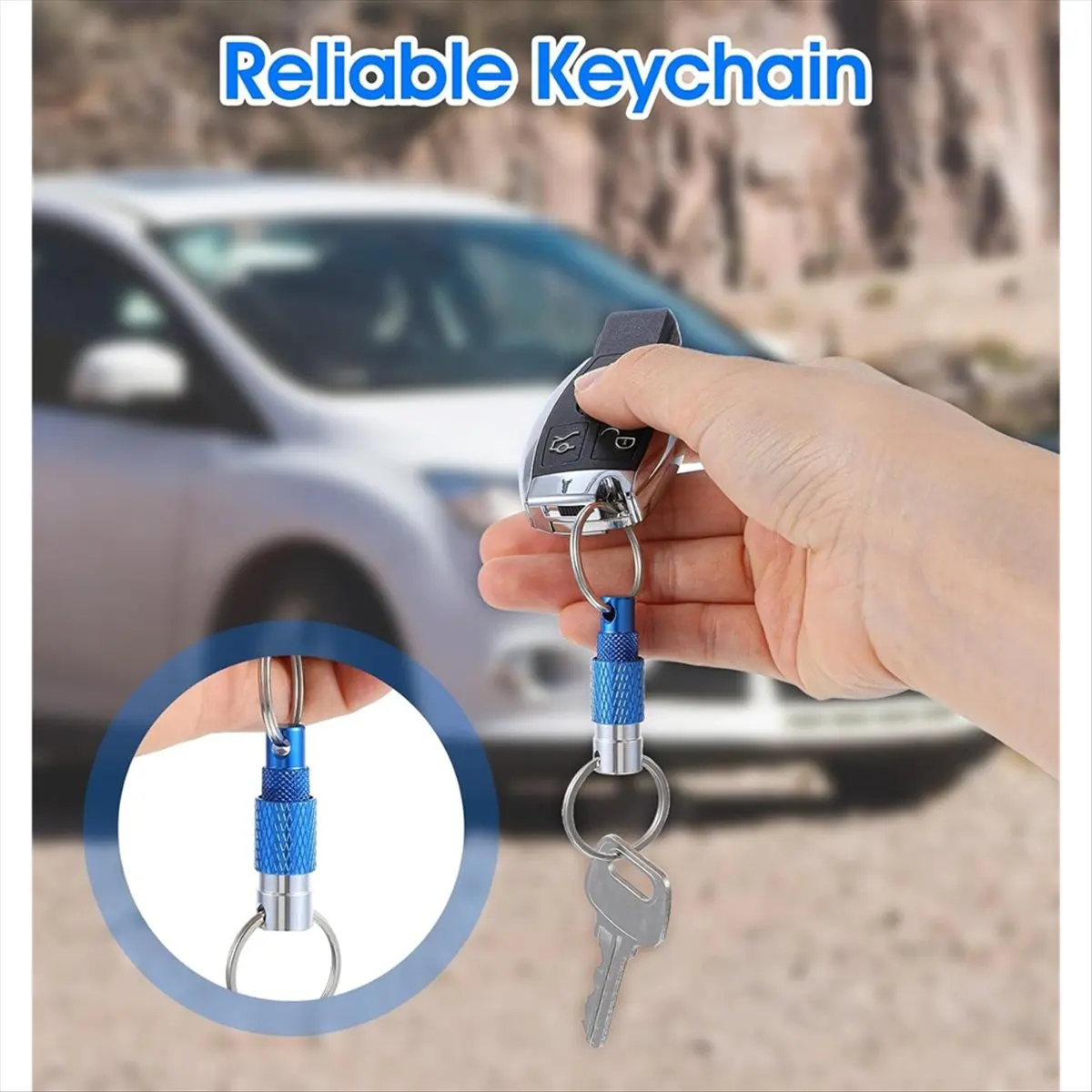 DT600 TRENDY~Key Chain Quick Release, 3 Pcs Quick Disconnect Keychain, Detachable Pull Apart Key Ring for Men, Keys, Car Purse B
