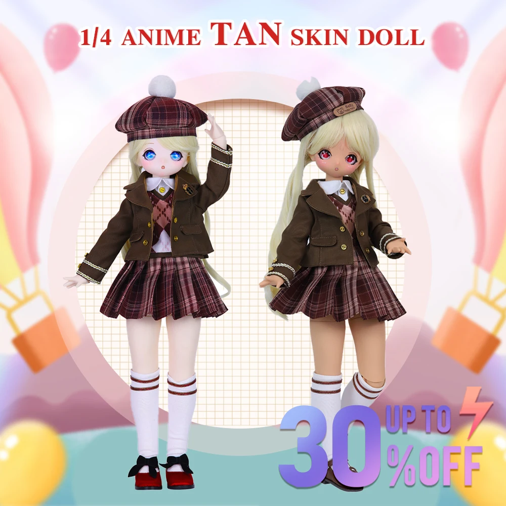 Dream Fairy 1/4 BJD DollS 16 Inch Ball Jointed body Full Set retro college style MSD DIY Toy Gift for Girls