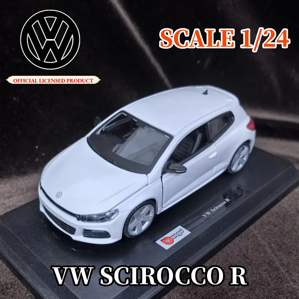 

Bburago масштаб 1:24 модель автомобиля VW Scirocco R, миниатюрная копия роскошного автомобиля, детская игрушка в подарок на Рождество