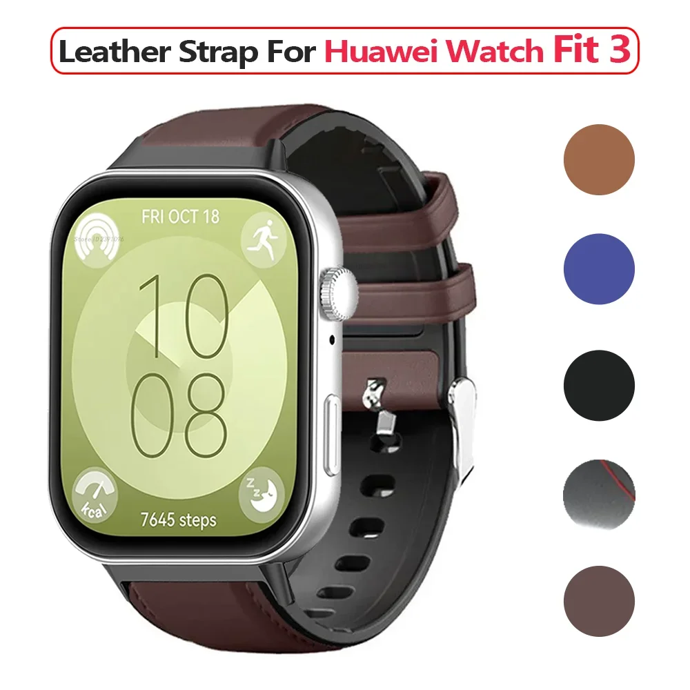 Huawei Watch Fit 4 pro用レザーストラップ、Huawei Fit 3スマートウォッチ用純正スポーツストラップ、ウォッチバンド、ブレスレット、アクセサリー、コレア