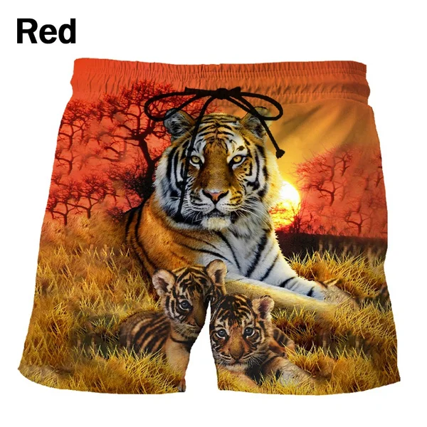 Summer Fashion Mens Women 3d Animal Graphic Shorts Cute Tiger Prined Casual Funny Sports Shorts