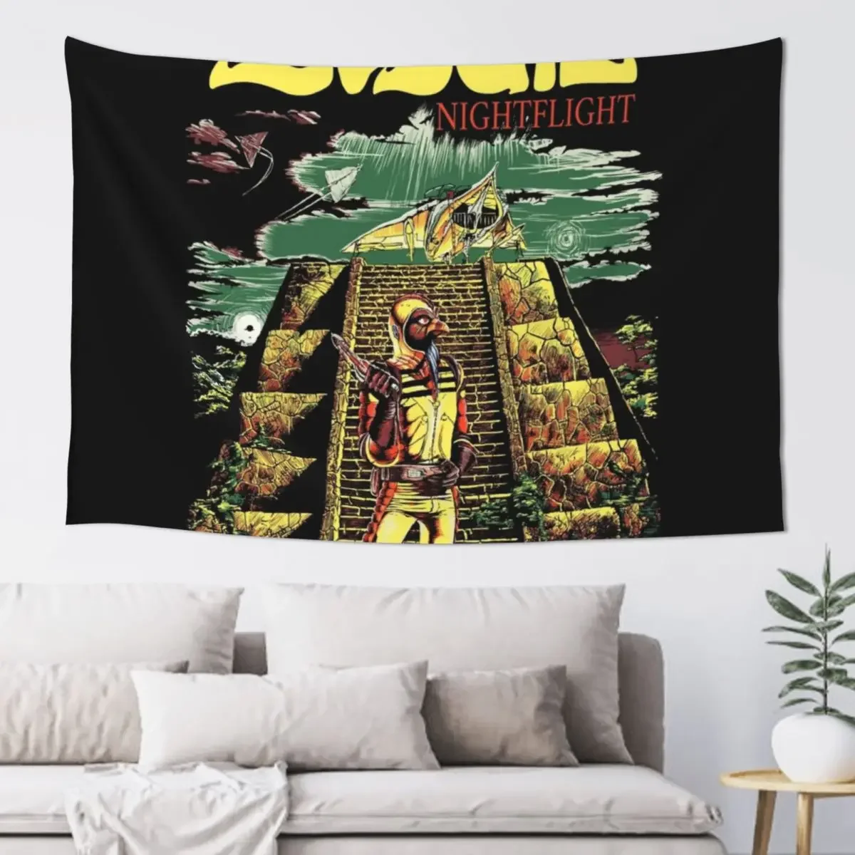 Budgie Band NIGHTFLIGHT Tapestry Funny Things To The Room Tapestry