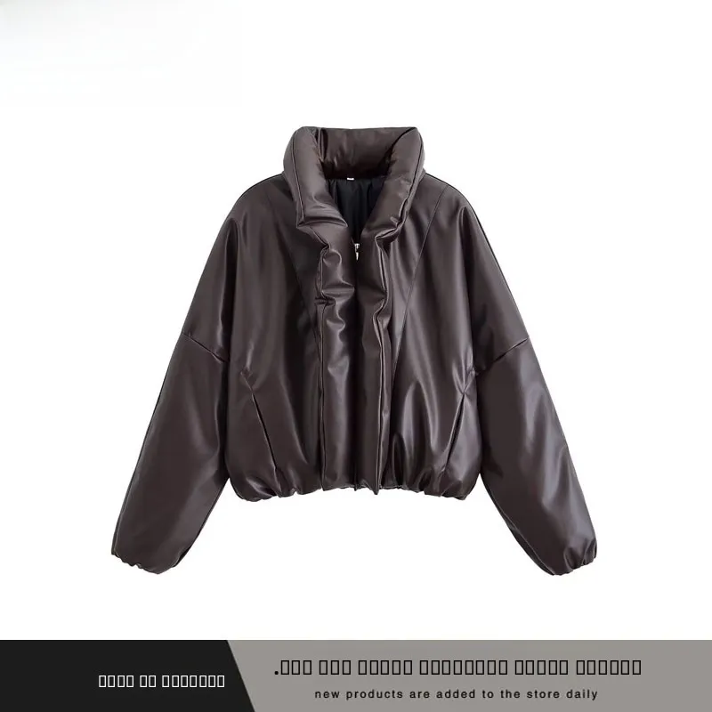 

Faionable Cotton Jaet, женское пальто с воротником на молнии, универсальное пальто с высоким воротником, длинное свекру или длина, теплое полиэфирное волокно