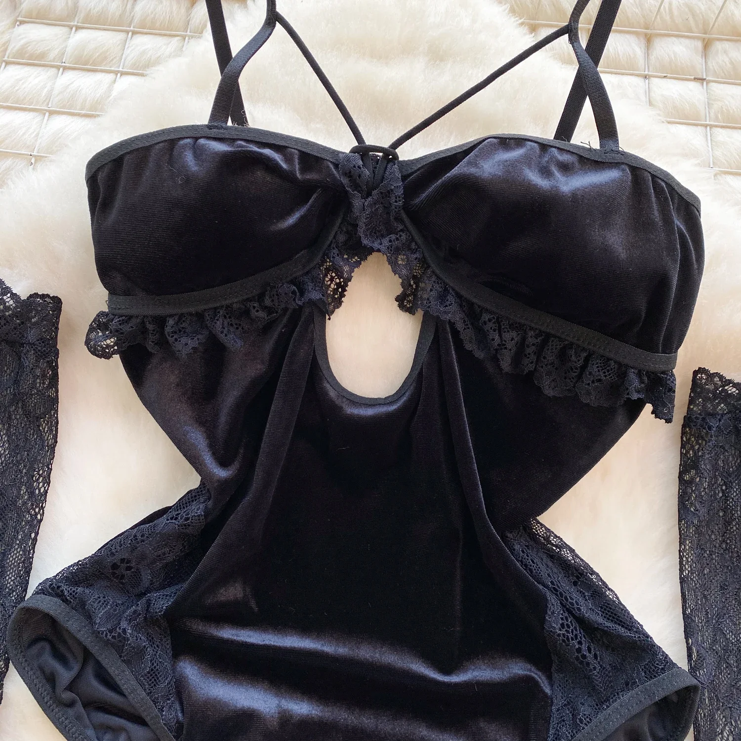 Женская уличная одежда с вырезами из кружева в стиле пэчворк, черные сексуальные блузки для косплея, новая женская одежда, горячая одежда для вечеринок Y2K