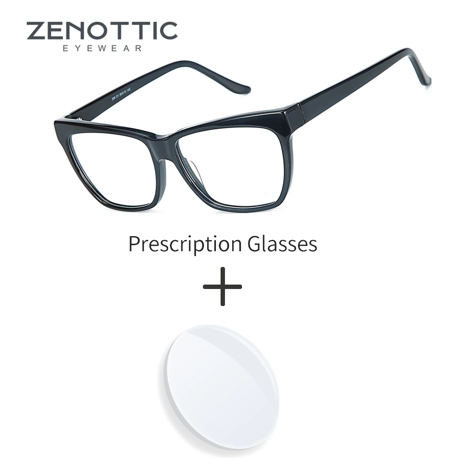 

ZENOTTIC (L Size) New Arrivals Square Progressive Prescription Eyewear Acetate Myopia Glasses Woman Men Optical Eyeglasses