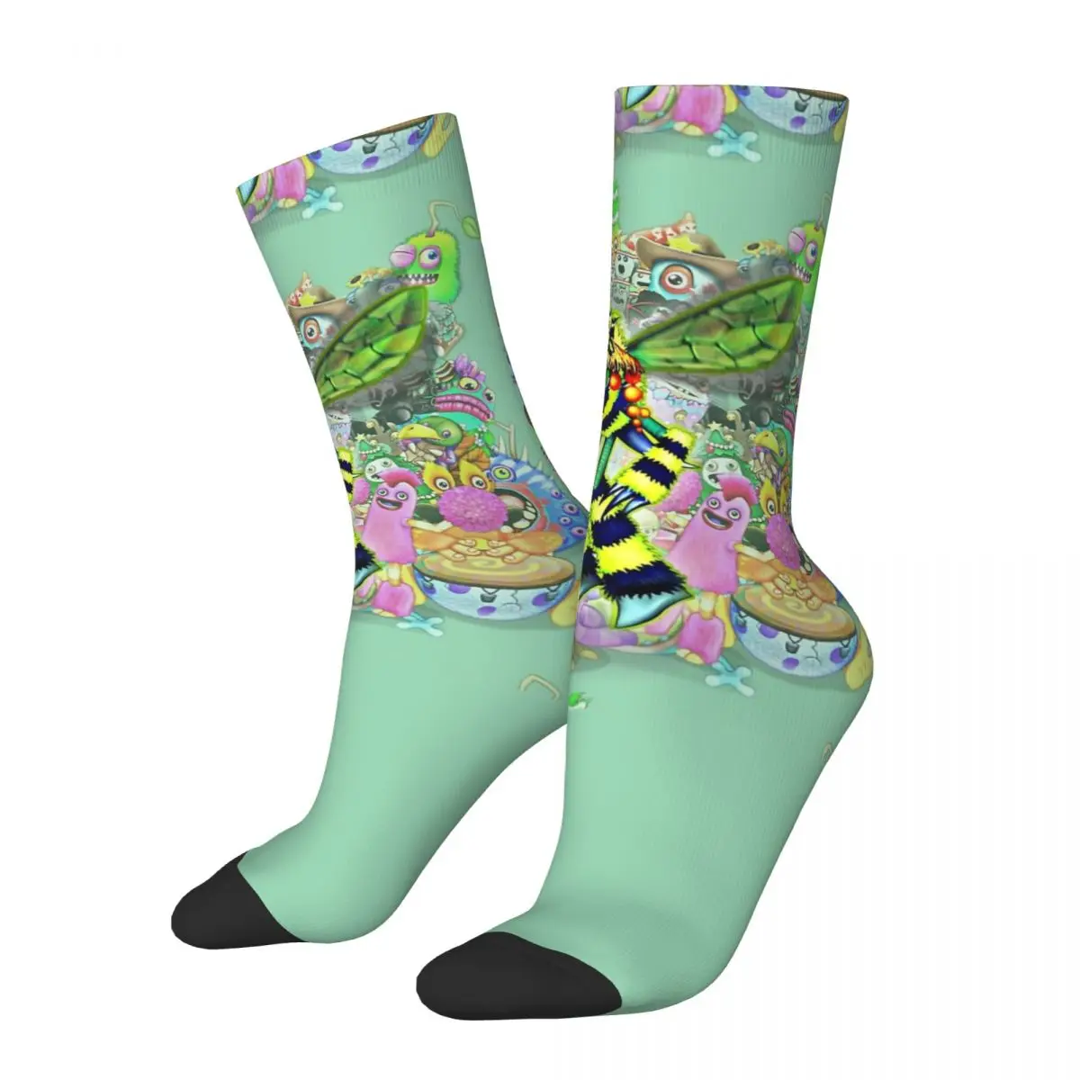 My Singing Monsters Characters Humbug Socks Cozy Funny Video Games Skateboard Crew Socks Cotton for Women Men Wonderful Gifts