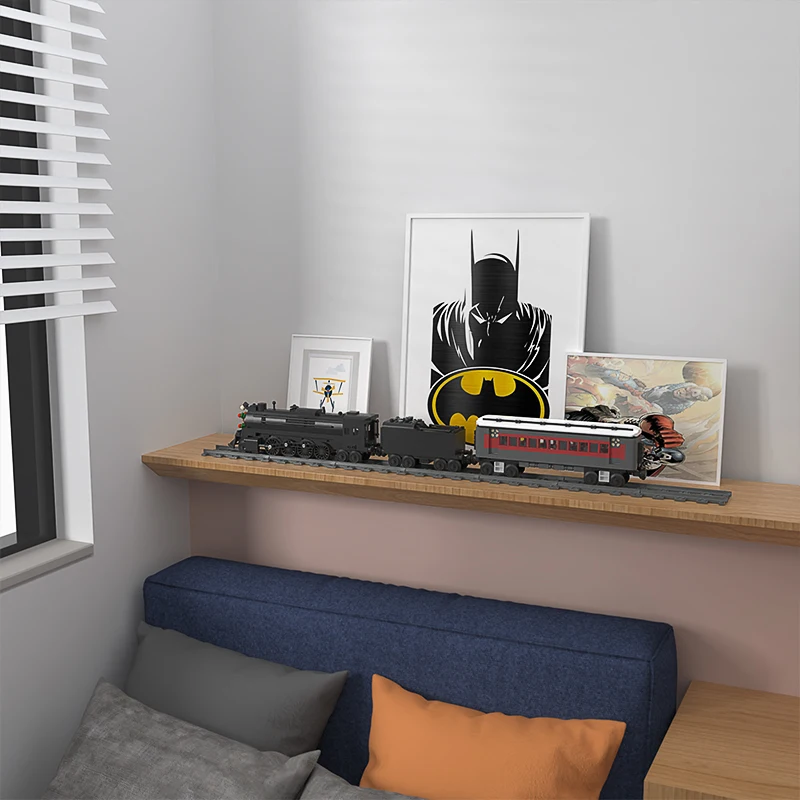 Polar Express MOC-Bausteine, Weihnachtszauberlokomotive, Feiertagsfilm-inspiriertes Zugset für Familien