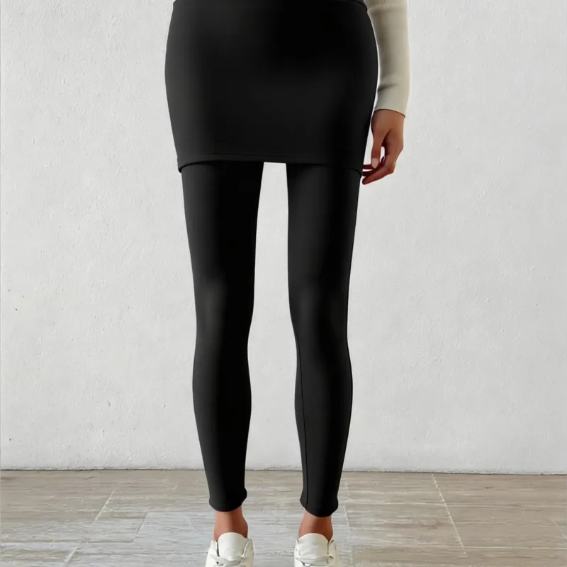 Autumn Winter New Women's Leggings Black High Waist Shaping Slim-Fit Warm Elastic Full-Length Tights For Outer Wear Pantalones